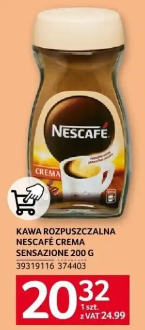 Selgros KAWA ROZPUSZCZALNA NESCAFÉ CREMA SENSAZIONE 200 G oferta