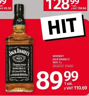 Selgros WHISKEY JACK DANIEL'S 40% 1 L oferta