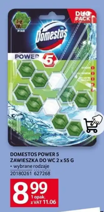 Selgros DOMESTOS POWER 5 ZAWIESZKA DO WC 2 x 55 G oferta