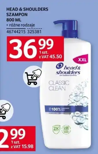 Selgros HEAD & SHOULDERS SZAMPON 800 ML oferta