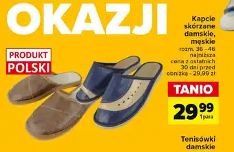 Carrefour Kapcie skórzane damskie męskie oferta