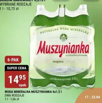 bi1 WODA MINERALNA MUSZYNIANKA 6x1,5l oferta