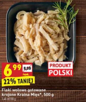 Biedronka Flaki wołowe, gotowane, krojone 500g oferta