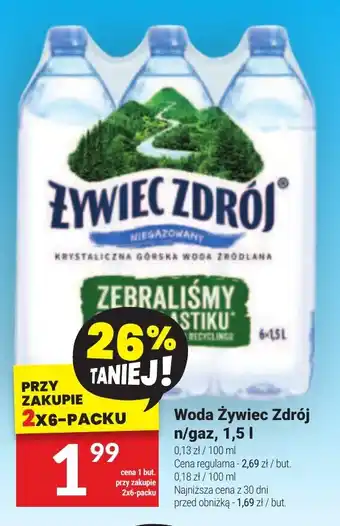 Twój Market Woda Żywiec Zdrój 1,5l oferta