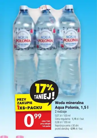 Twój Market Woda mineralna Aqua Polonia, 1,5l oferta