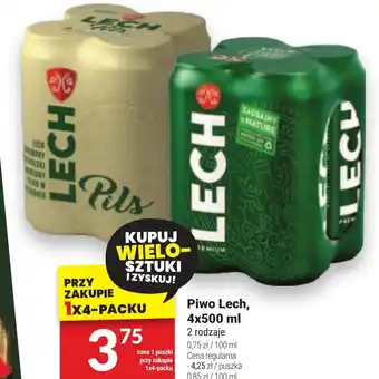 Twój Market Piwo Lech 4x500 ml oferta