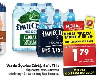 Biedronka Woda Żywiec Zdrój, 6x1,75 l oferta