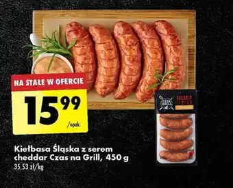 Biedronka Kiełbasa Śląska z serem cheddar Czas na Grill, 450 g oferta