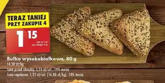 Biedronka Bułka wysokobiałkowa, 80 g oferta