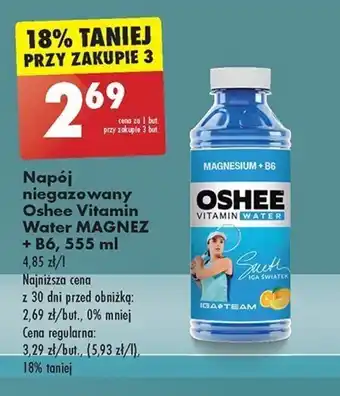 Biedronka Napój niegazowany Oshee Vitamin Water MAGNEZ + B6, 555 ml oferta