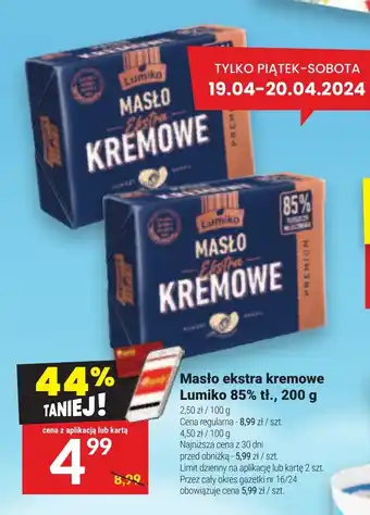 Twój Market Masło ekstra kremowe Lumiko 85% tł., 200 g oferta