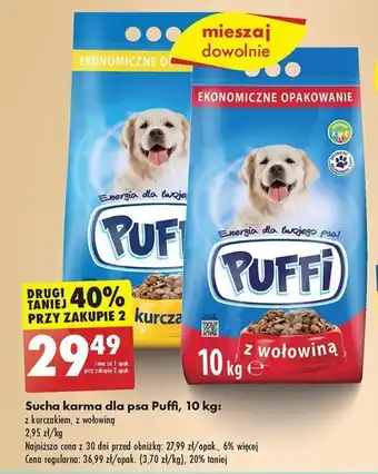 Biedronka Sucha karma dla psa Puffi, 10 kg oferta