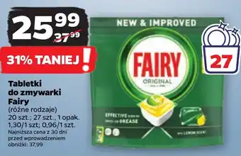 Netto Tabletki do zmywarki Fairy 20/27szt oferta