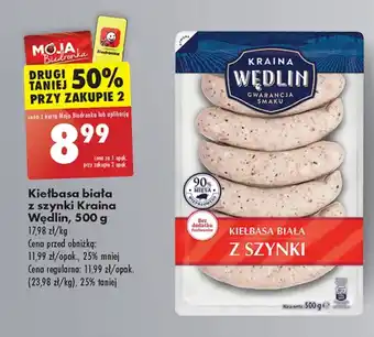 Biedronka Kiełbasa biała Kraina Wędlin oferta