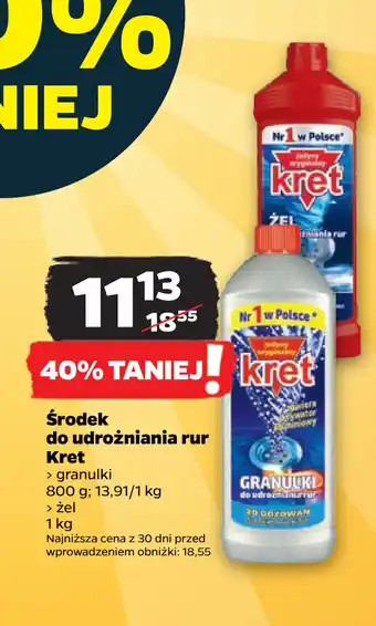 Netto Środek do udrożniania rur Kret oferta