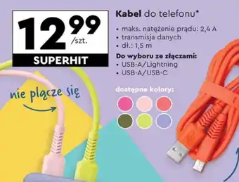 Biedronka Kabel do telefonu oferta