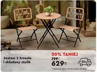 Biedronka Zestaw 2 krzesła i składany stolik oferta