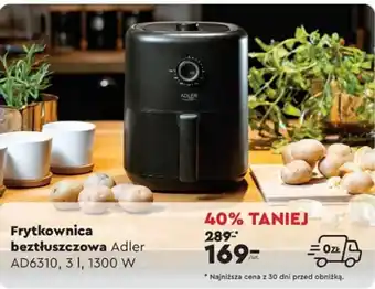 Biedronka Frytkownica beztłuszczowa Adler AD6310, 3l, 1300 W oferta