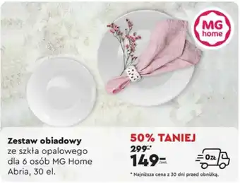 Biedronka Zestaw obiadowy ze szkła opalowego dla 6 osób MG Home Abria, 30 el. oferta