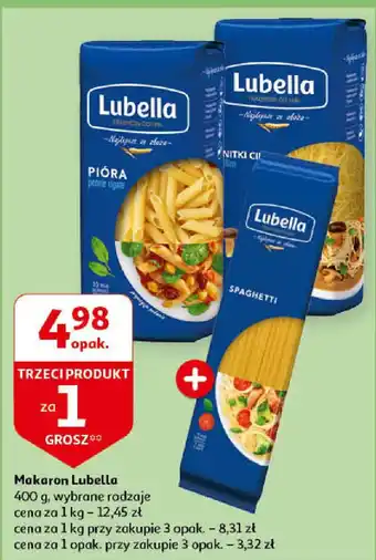 Auchan Makaron Lubella 400g oferta