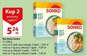 Auchan Ryż biały Sonko 4x100g oferta