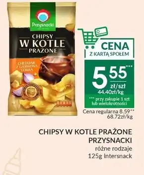 Społem Przysnacki Chipsy w kotle prażone papryka czerwona 125 g oferta