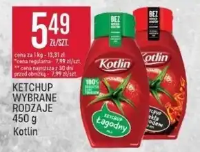 Społem Kotlin Ketchup łagodny 450 g oferta