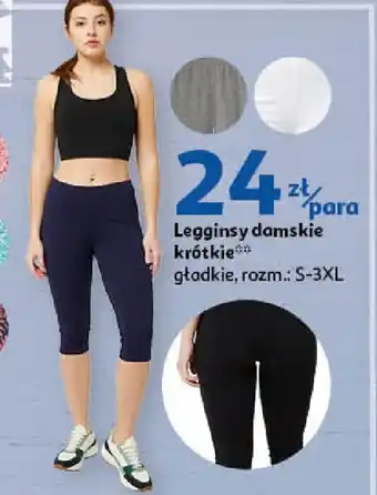 Auchan Legginsy damskie krótkie oferta