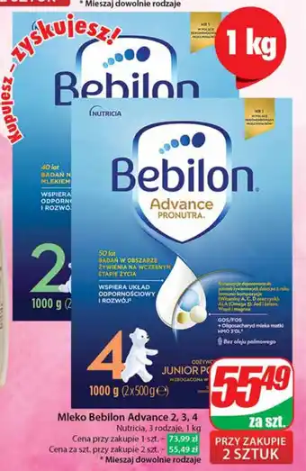 Dino Mleko Bebilon Advance 2, 3, 4, 1 kg oferta