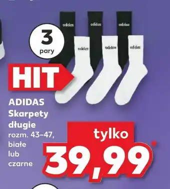 Kaufland ADIDAS Skarpety długie rozm. 43-47, białe lub czarne oferta