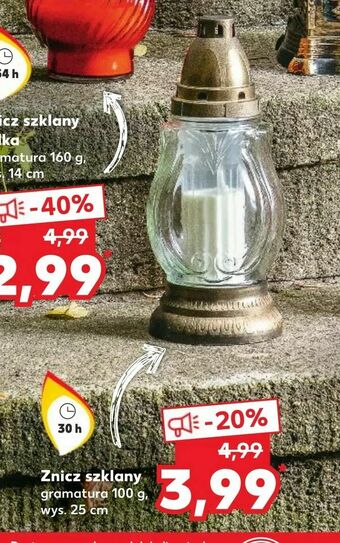 Kaufland Znicz szklany oferta