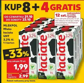 Kaufland MLEKPOL Mleko łaciate UHT 3,2% tł oferta