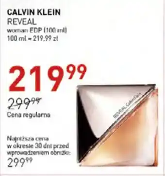 Jawa Drogerie CALVIN KLEIN REVEAL woman EDP 100 ml oferta
