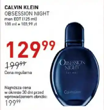 Jawa Drogerie CALVIN KLEIN OBSESSION NIGHT men EDT (125 ml) oferta