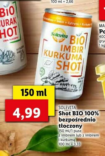 Lidl Shot BIO 100% bezpośrednio tłoczony oferta