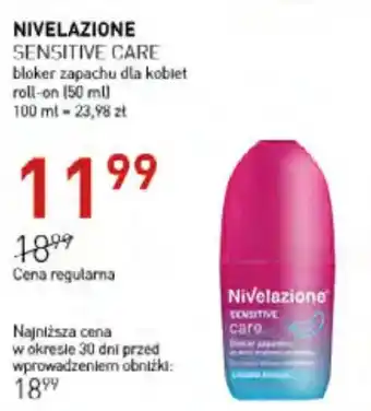 Jawa Drogerie NIVELAZIONE SENSITIVE CARE bloker zapachu dla kobiet roll-on (50 ml) oferta