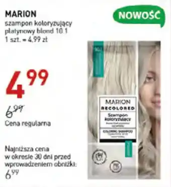 Jawa Drogerie MARION szampon koloryzujący platynowy blond 10.1 oferta