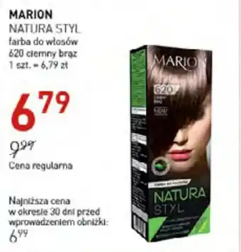 Jawa Drogerie MARION NATURA STYL farba do włosów 620 ciemny brąz 1 szt. oferta