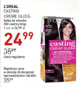 Jawa Drogerie L'OREAL CASTING CREME GLOSS farba do włosów 300 ciemny brąz 1 szt. oferta