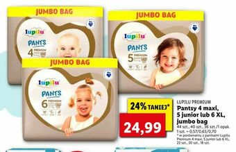 Lidl Pantsy 4 maxi, 5 junior lub 6 XL, jumbo bag oferta