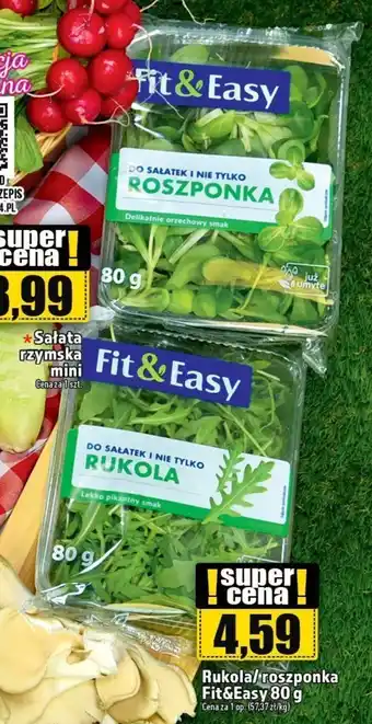 Topaz Rukola / roszponka Fit&Easy 80 g oferta