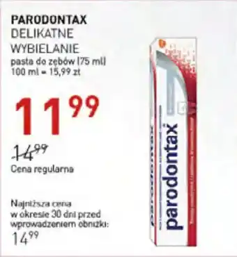 Jawa Drogerie PARODONTAX DELIKATNE WYBIELANIE pasta do zębów (75 ml) oferta