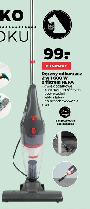 Netto Ręczny odkurzacz 2 w 1 600 W z filtrem HEPA oferta