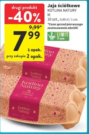 Intermarche Jaja ściółkowe KOTLINA NATURY M 10 szt. oferta