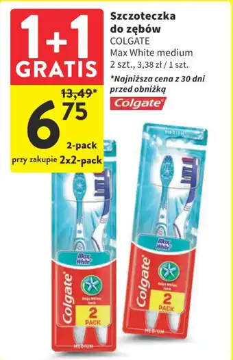 Intermarche Szczoteczka do zębów COLGATE Max White medium 2 szt. oferta