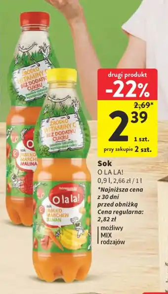 Intermarche Sok O LA LA! 0,9 l oferta