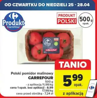 Carrefour Polski pomidor malinowy 500 g oferta