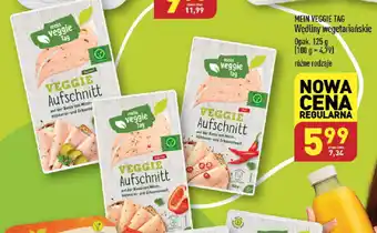 ALDI MEIN VEGGIE TAG Wędliny wegetariańskie 125g oferta