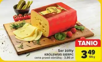 Carrefour Ser żółty KRÓLEWSKI SIERPC 100 g oferta