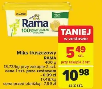Carrefour Miks tłuszczowy RAMA 400 g oferta